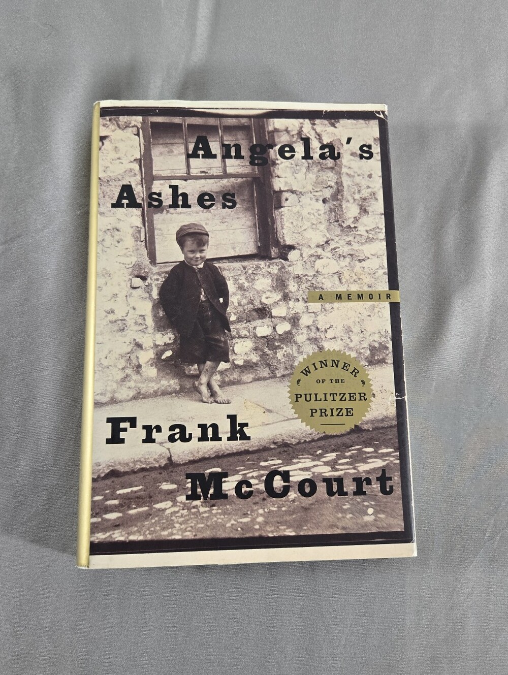 Frank McCourt "Angela's Ashes" Hardcover Memoir - Cream/Black